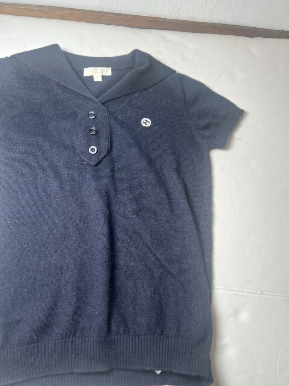 GUCCI 4 YEARS BOYS Short Sleeve Cashmere Blend Nautical Polo - GOOD CONDITION. Q - Picture 2 of 7